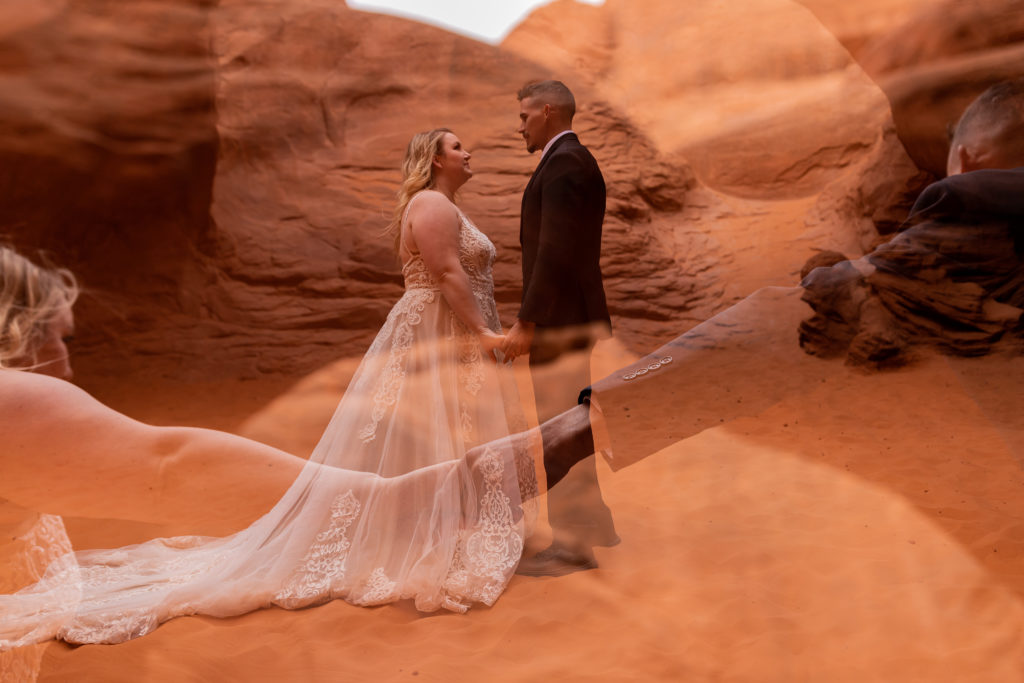 Intimate vow renewal in Arches National Park Moab, Utah