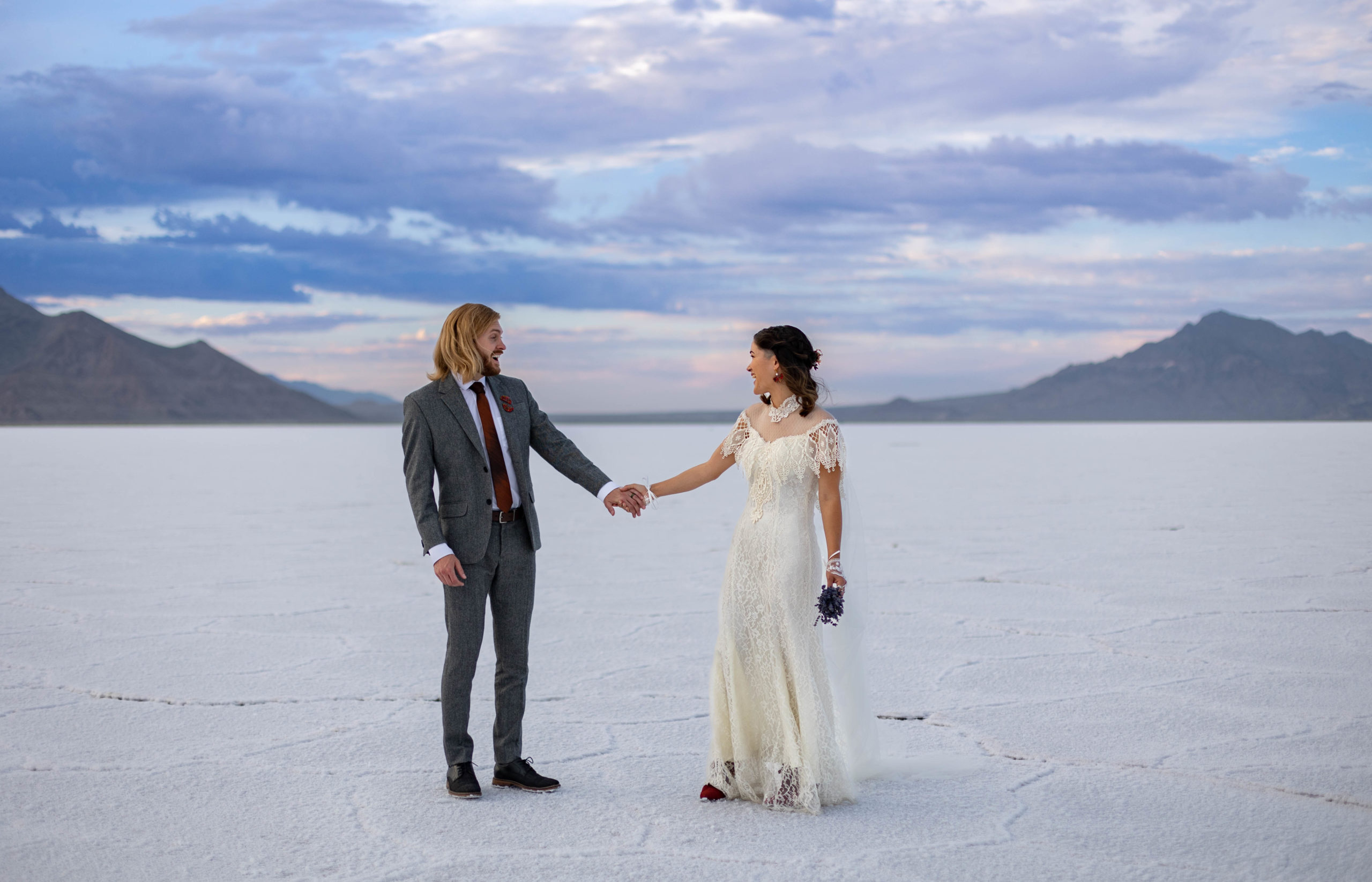 Bonneville Salt Flats Utah Wedding Photos