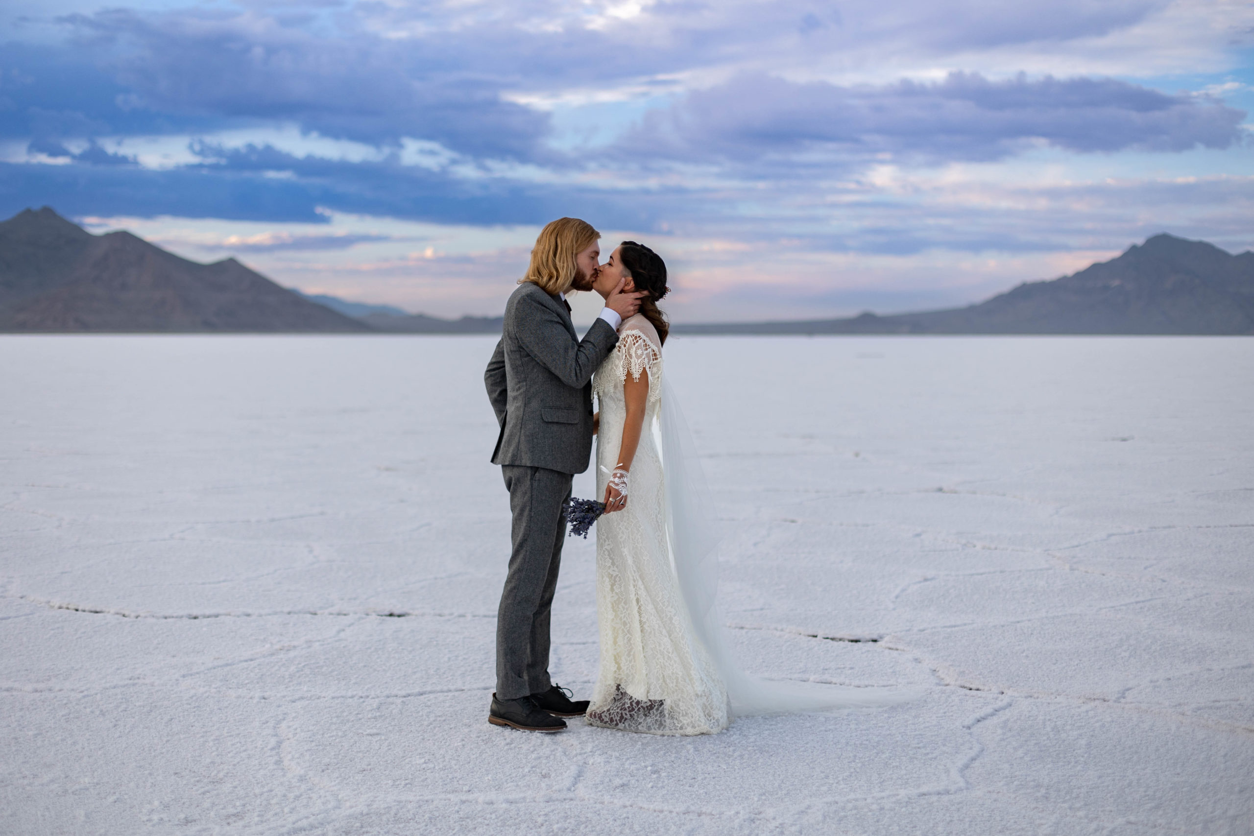 Bonneville Salt Flats Utah Wedding Photos