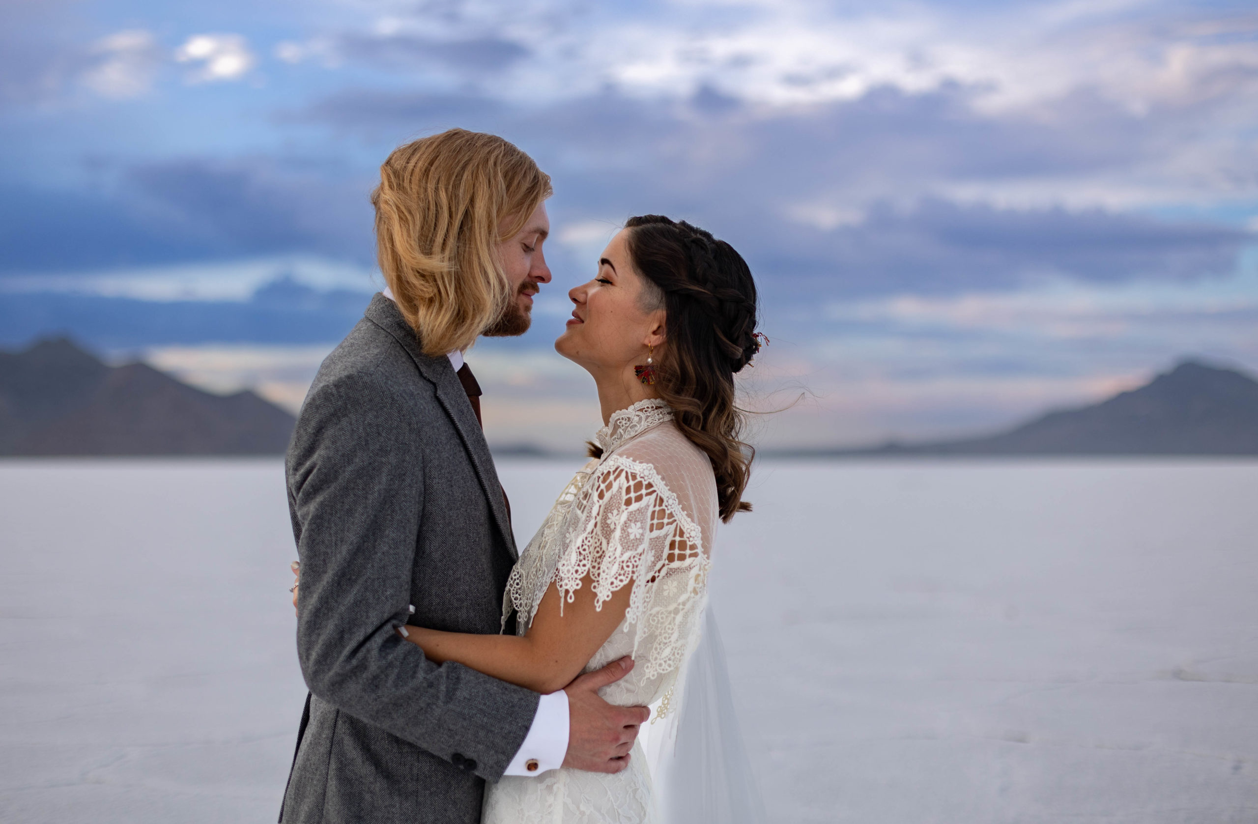 Bonneville Salt Flats Utah Wedding Photos