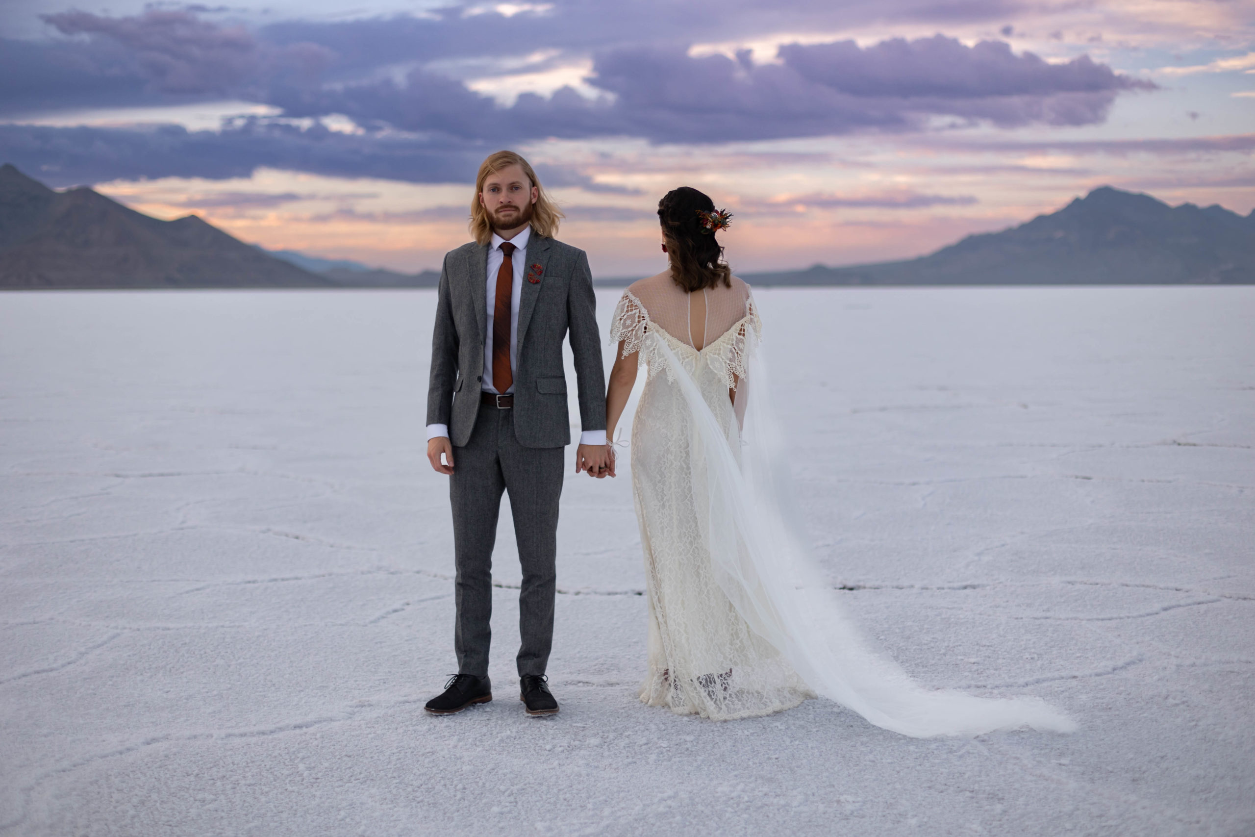 Bonneville Salt Flats Utah Wedding Photos