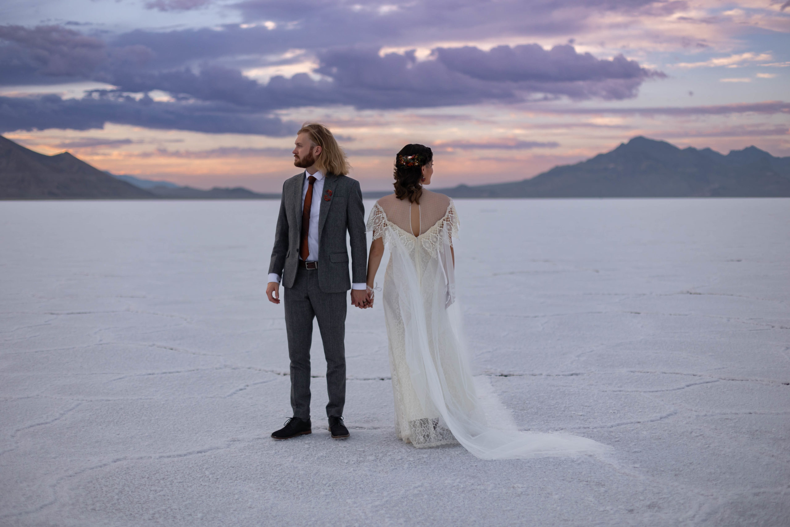 Bonneville Salt Flats Utah Wedding Photos