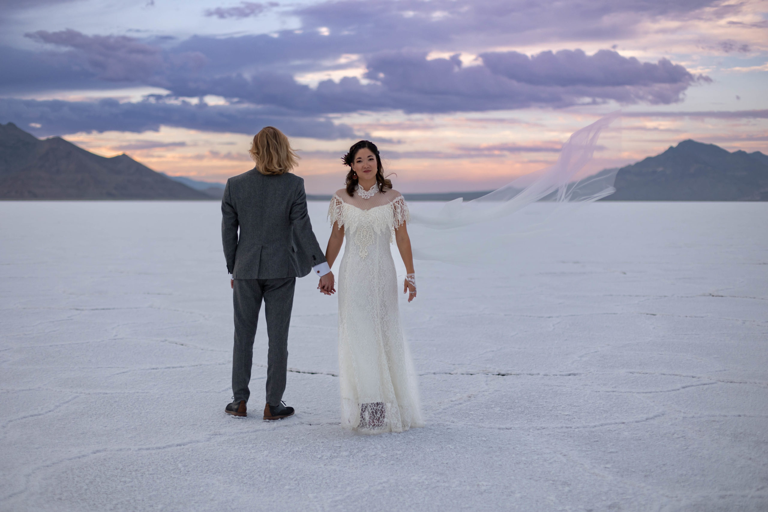 Bonneville Salt Flats Utah Wedding Photos