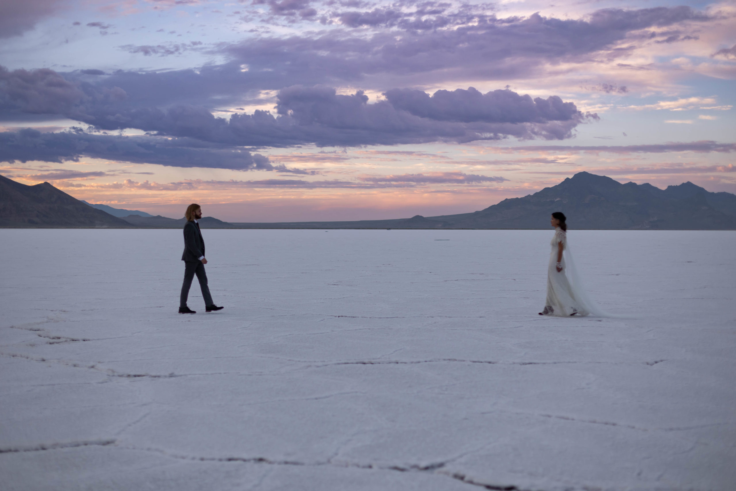 Bonneville Salt Flats Utah Wedding Photos