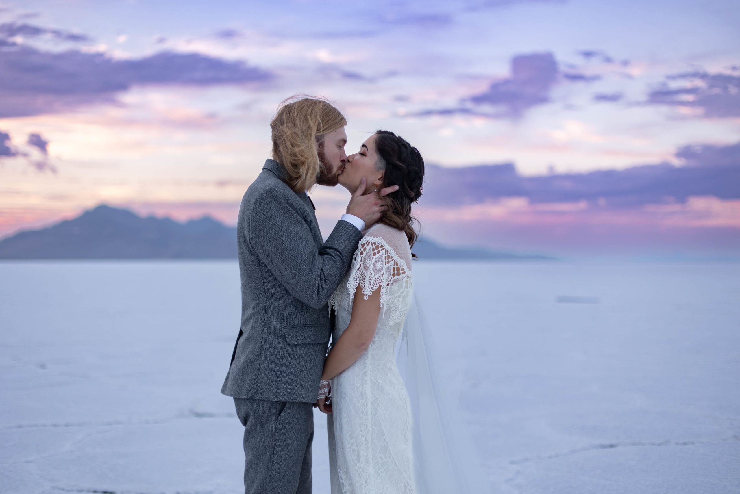 Bonneville Salt Flats Utah Wedding Photos