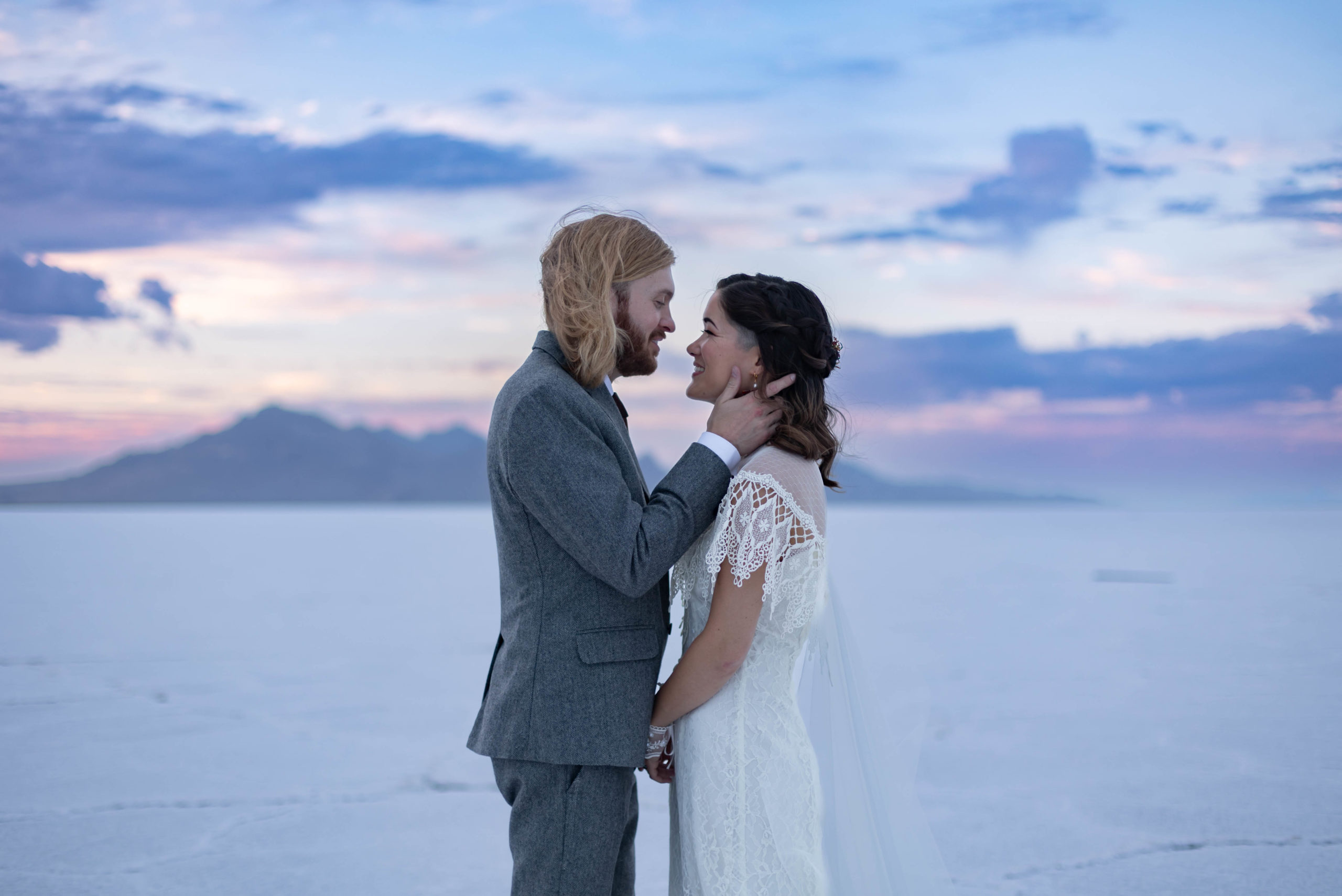 Bonneville Salt Flats Utah Wedding Photos