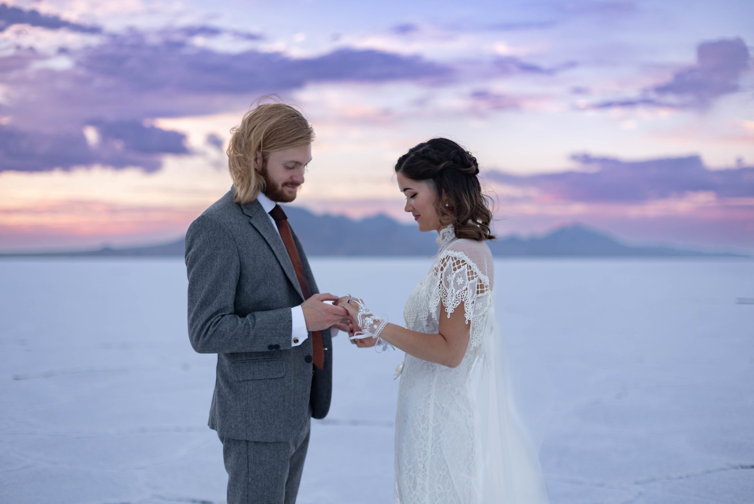 Bonneville Salt Flats Utah Wedding Photos