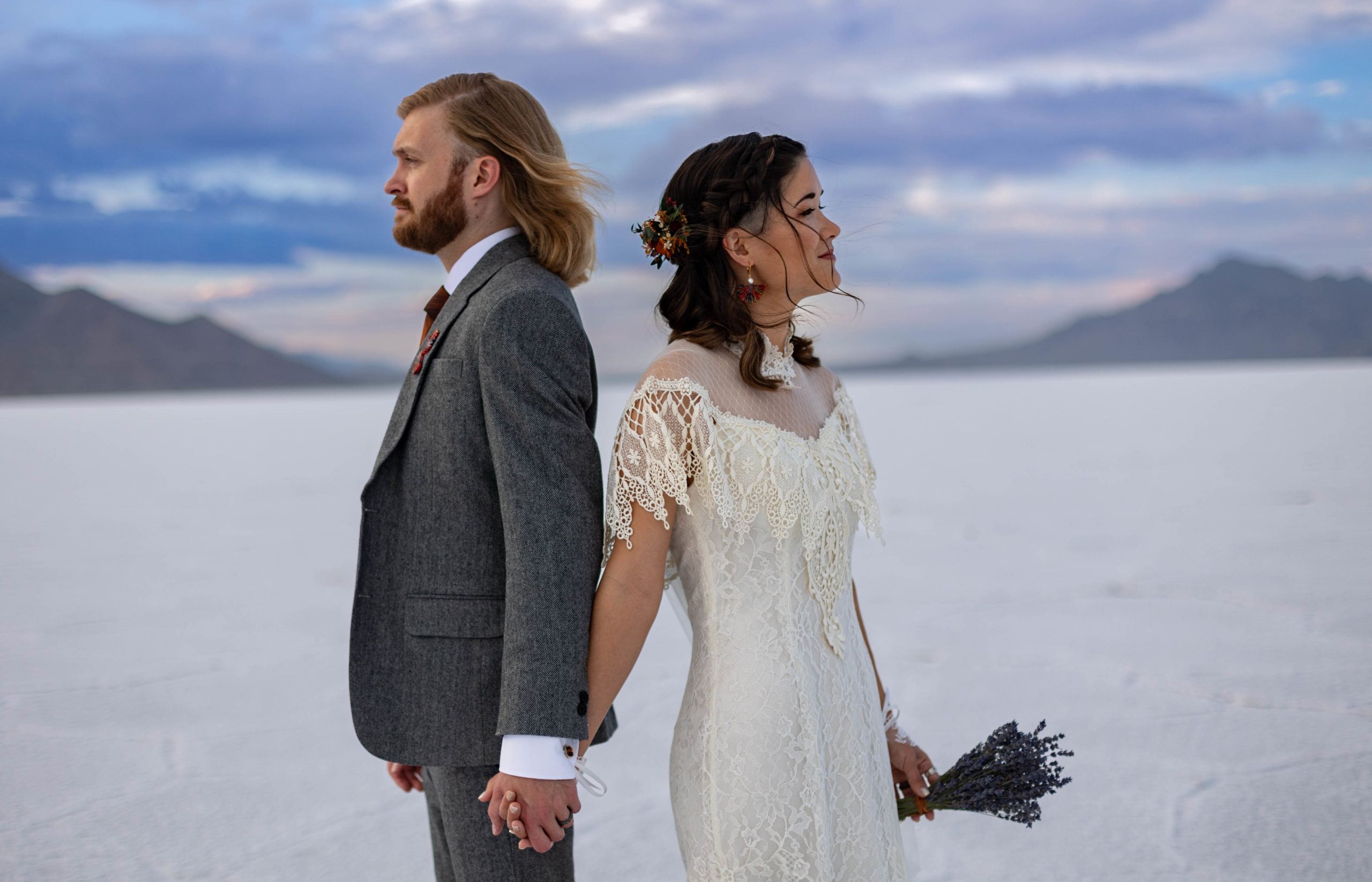 Bonneville Salt Flats Utah Wedding Photos