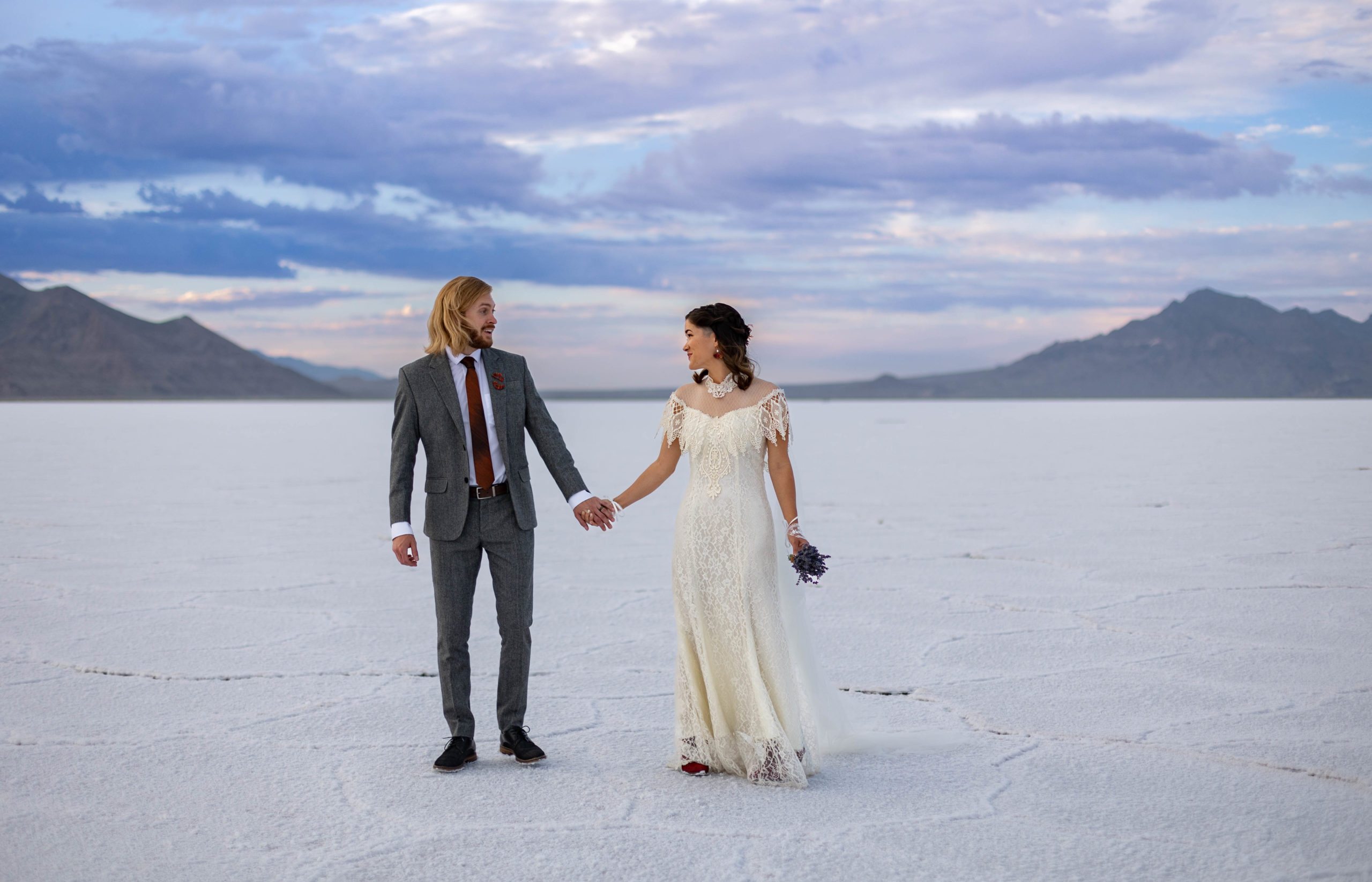 Bonneville Salt Flats Utah Wedding Photos