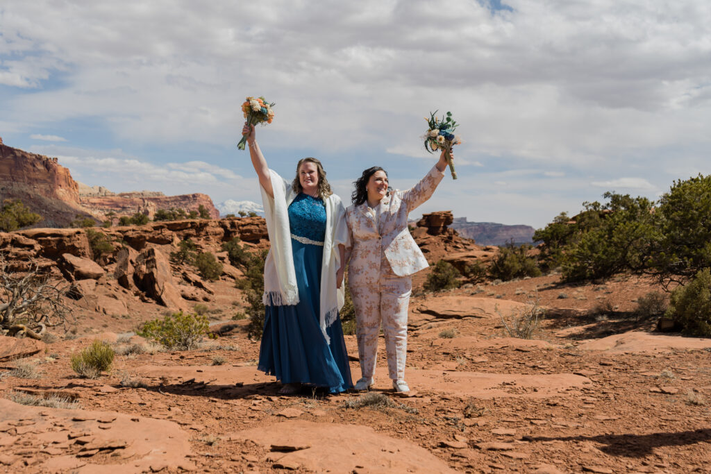 LGBTQIA+ wedding in Capitol Reef National Park in Utah